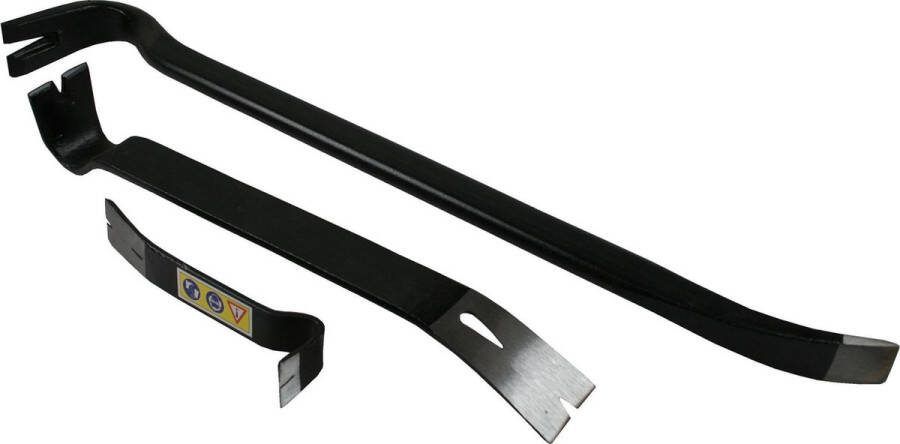 Benson Koevoet breekijzer 3-delig zwart gelakt staal 59-38-17 cm