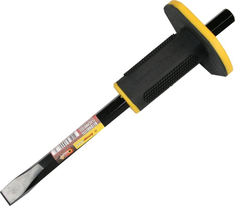 Benson Koudbeitel Vlakbeitel Plat 30 cm 2 cm breed Rubberen grip Beschermingsplaat