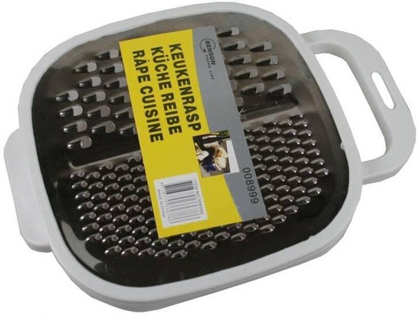 Benson Multifunctionele keukenrasp met opvangbak drie raspgroottes blauw of wit