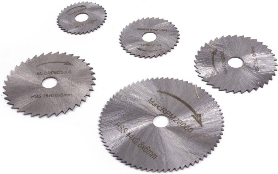 Benson Multitool Zaag Set 5 HSS Slijpschijven Carbon Staal 6-delig