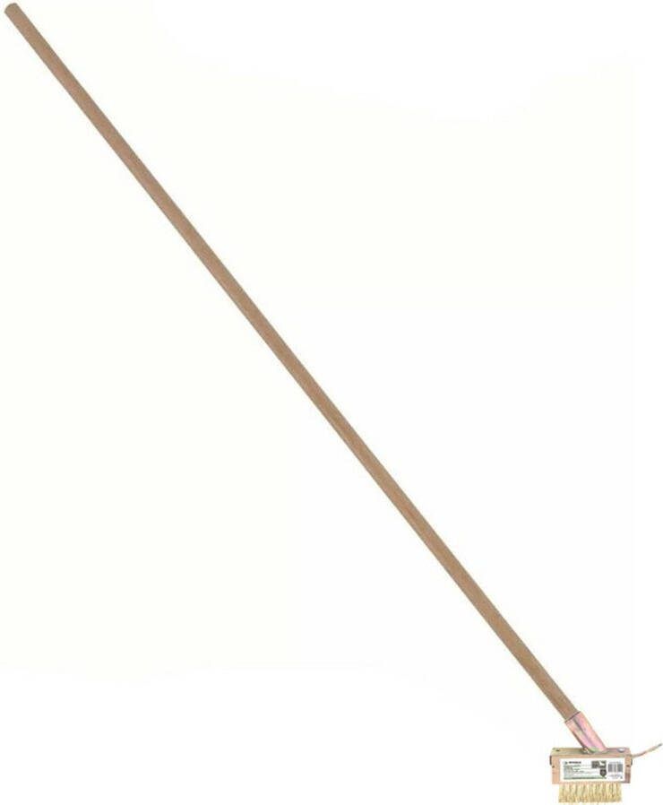Benson Onkruid borstel voegen krabber messing 3 rijen met steel en schraper 130cm