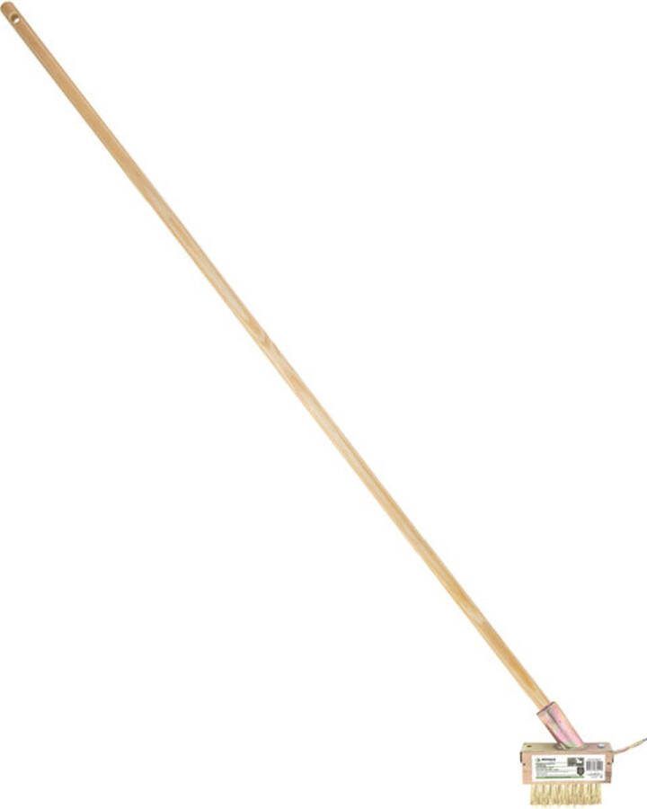 Benson Onkruid borstel voegen krabber messing 3 rijen met steel en schraper 140cm