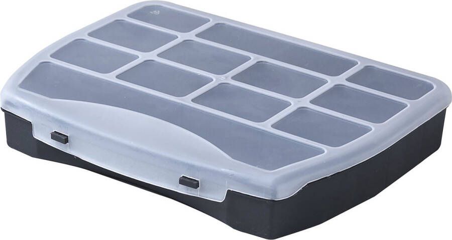 Benson Opbergbox 12 vakken Doorzichtige deksel Compact 25 x 20 x 5 cm