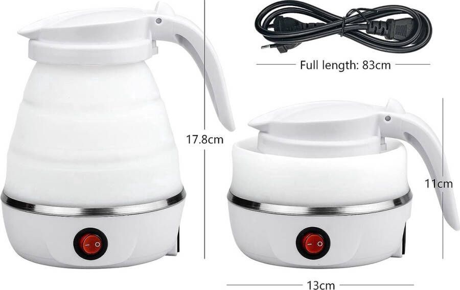Benson Opvouwbare waterkoker compact 600 ml ideaal voor reizen snel en veilig