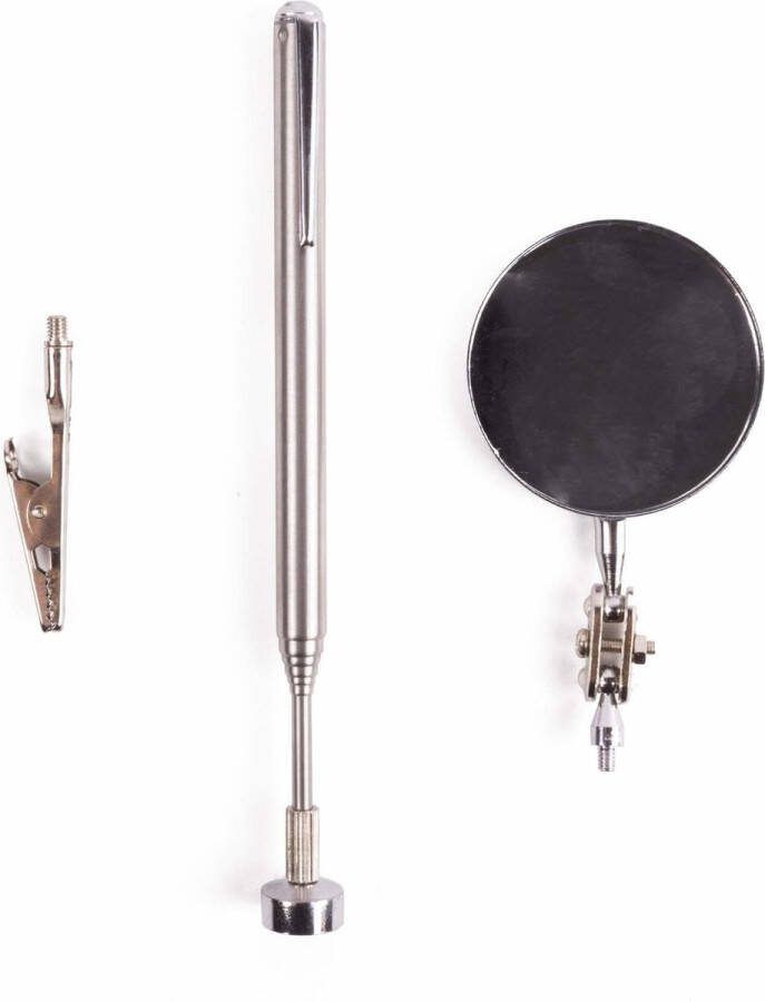 Benson Pick-up tool 3-in-1 Magneet spiegel en klem Telescopisch 13.5-64.5 cm
