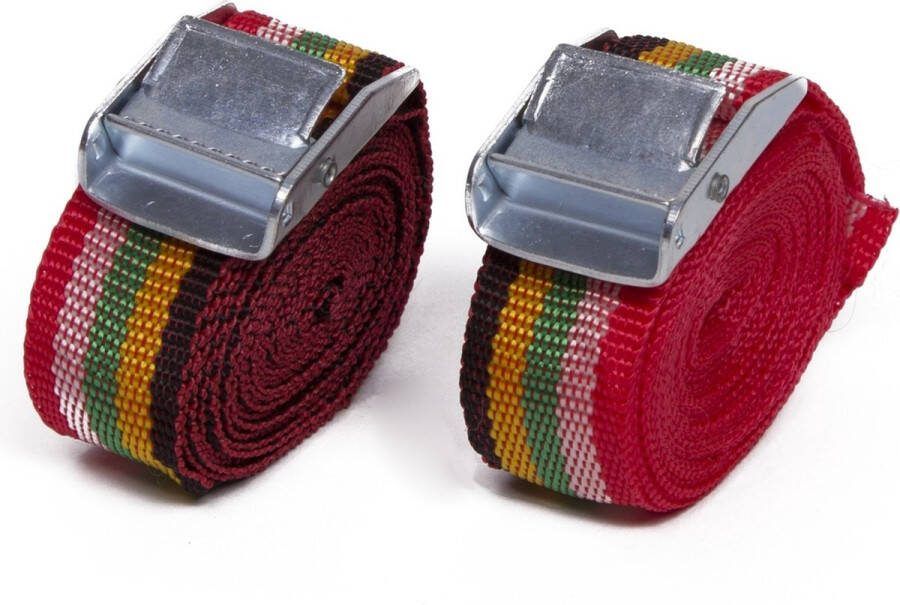 Benson Regenboog spanband set 2 5 meter 2 stuks met klem duurzaam polyester