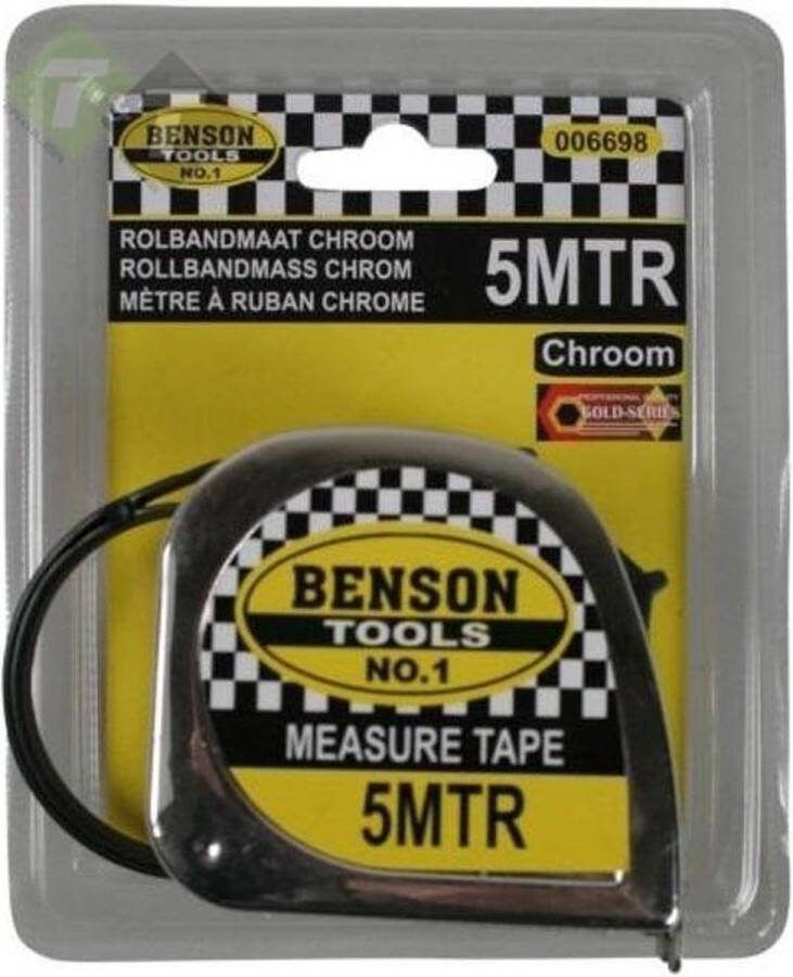 Benson Rolmaat Rolbandmaat Rubber 5 meter
