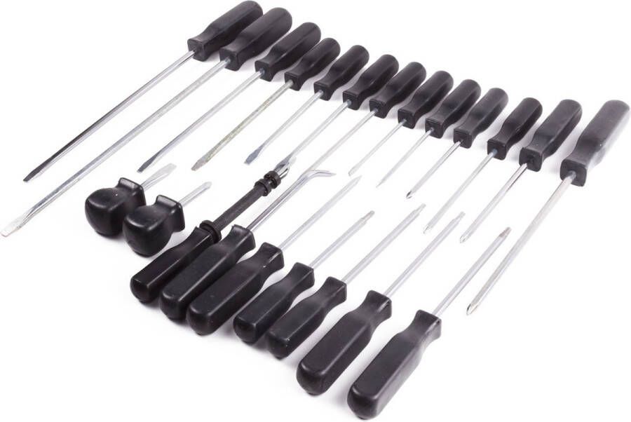 Benson Complete schroevendraaierset 22-delig ergonomische handgrepen chroom-vanadiumstaal