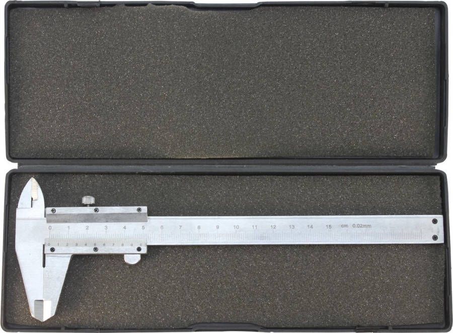 Benson Schuifmaat Metaal Nauwkeurig tot 0.01 mm Inclusief Opbergbox 150 mm