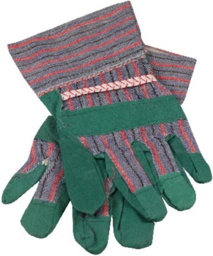 Benson Set tuinhandschoenen katoen groen blauw universele maat bescherming