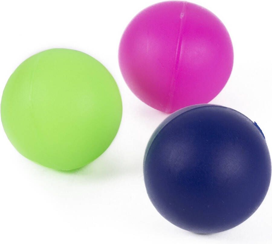 Benson Set van 3x stuks gekleurde premium beachballetjes 6 5 cm Beachballsets