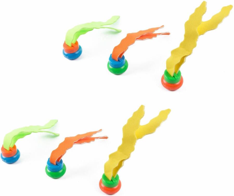 Benson Set van 6x stuks gekleurd zeewier van kunststof Zwembad speelgoed Waterspeelgoed Duikspeelgoed