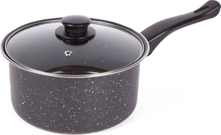Benson Steelpan Marmerlook Antiaanbaklaag Inclusief Deksel 20 cm