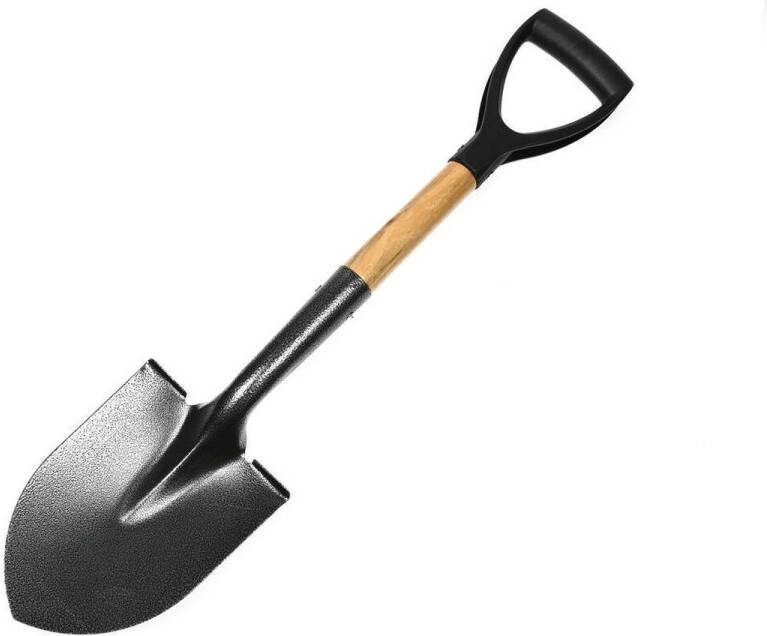 Benson Stevige tuinschep 70 cm hamerslag staal houten steel ergonomische grip