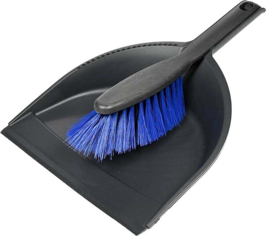 Benson Stoffer & blik Kunststof 21 5 cm Zwart blauw Klik systeem Ophangoog