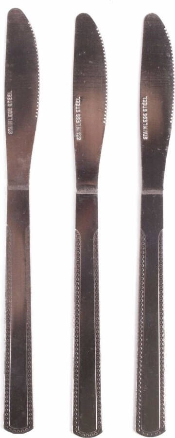 Benson Set tafelmessen metaal duurzaam 20 cm 3 stuks