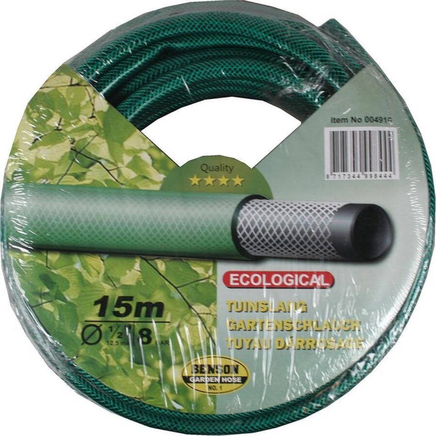 Green Arrow Benson Tuinslang 15 meter tot 8 bar groen waterslang