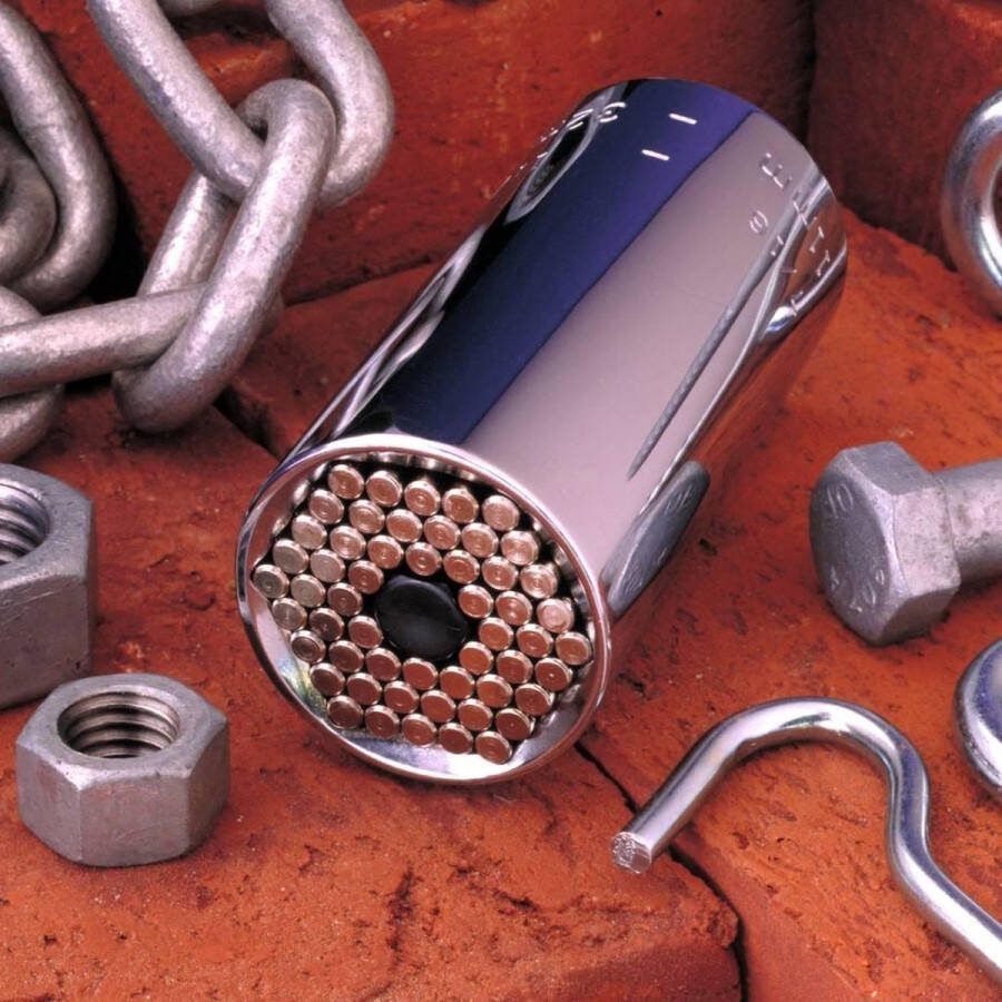Benson Universele Dopsleutel Doppenset 9mm t m 27mm Gator grip incl. Verloopstuk voor Boormachine