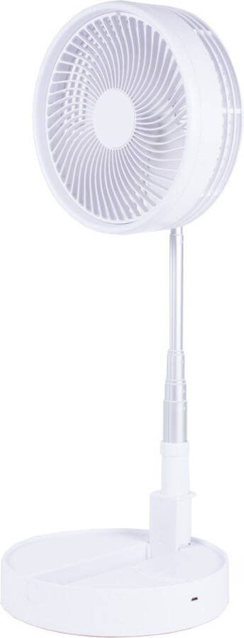 Benson Ventilator Staand Telescopisch Opvouwbaar Oplaadbaar Wit camping