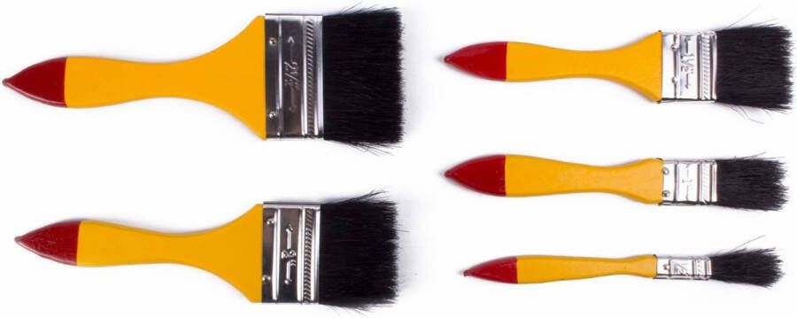 Benson Verfkwast set plat 5 maten blisterverpakking ideaal voor 2 componenten en