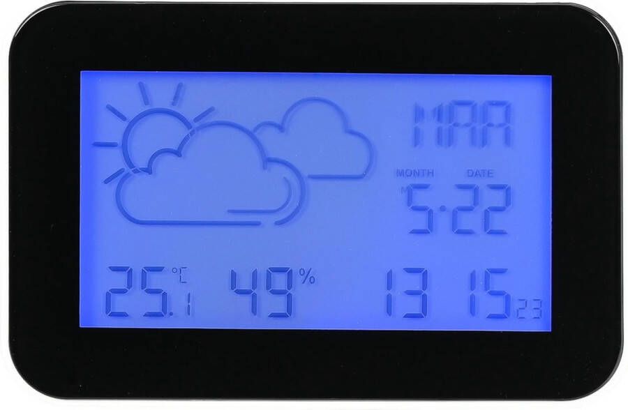 Benson Weerstation Thermometer Alarmklok 11 x 7 3 cm