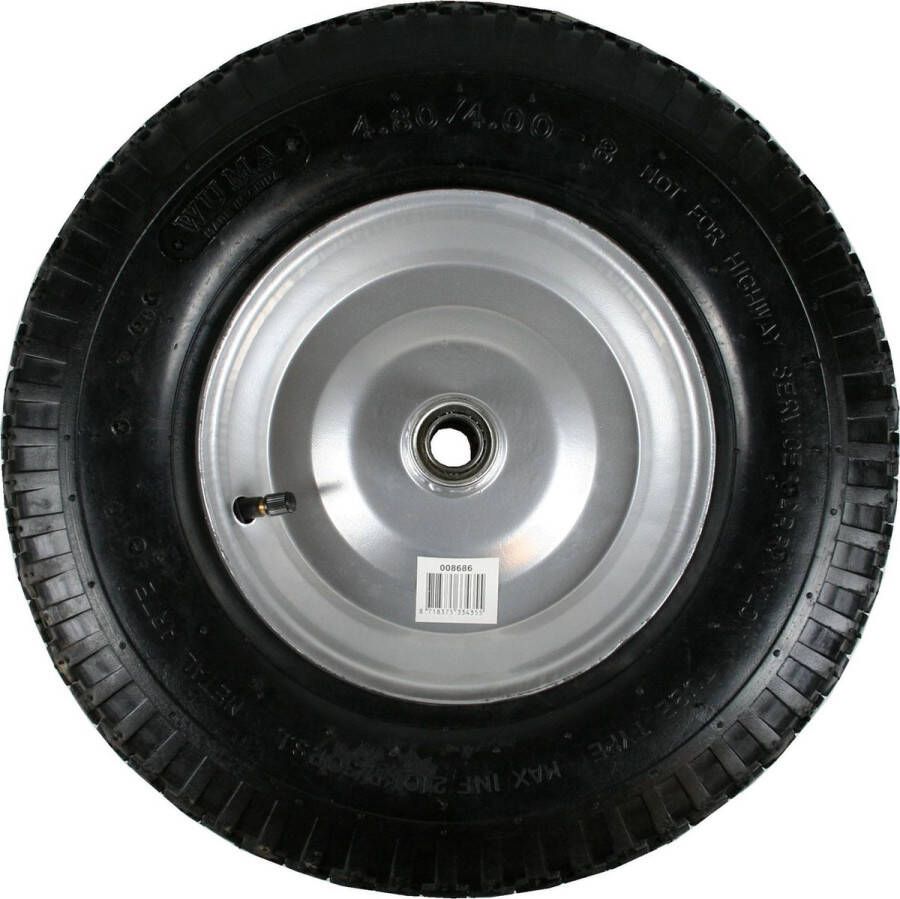 Benson Wiel met luchtband metalen velg blokprofiel 4.00-8 draagvermogen 135 kg