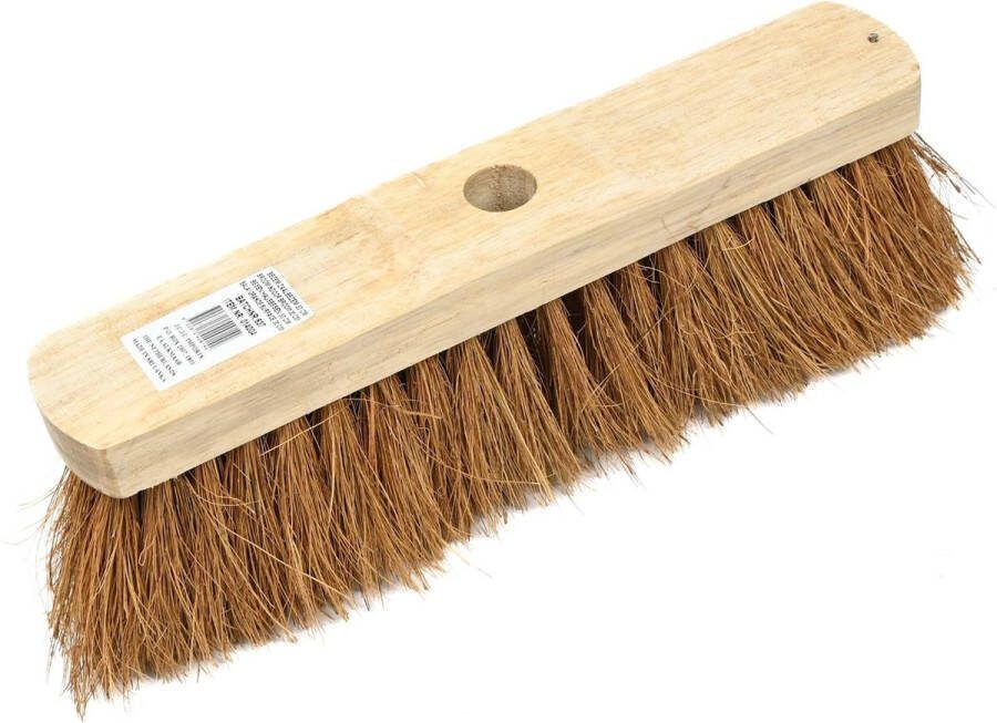 Benson Zaalbezem Hout en Kokos 40 cm Zonder Bezemsteel