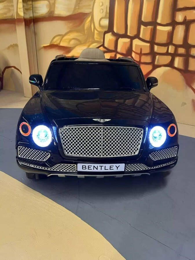 Bentley Kars Toys Bentayga Elektrische Kinderauto Met afstandsbediening Zwart 12V accu