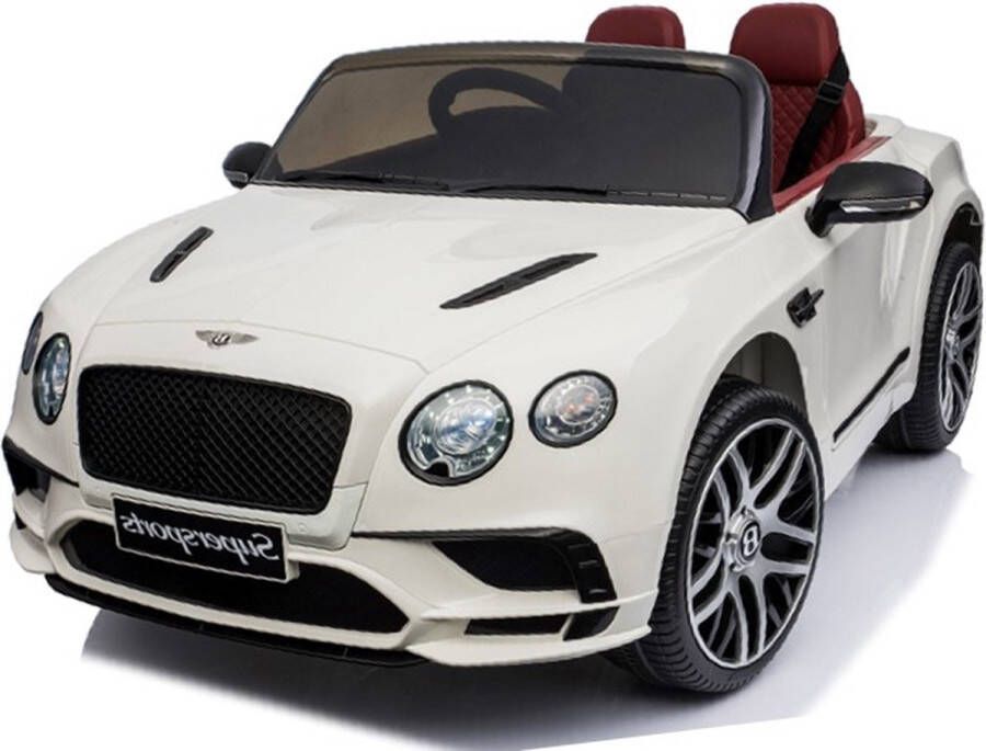 Bentley Kars Toys Continental Elektrische Kinderauto 1 5 2 Persoons met Afstandsbediening Wit 12V accu