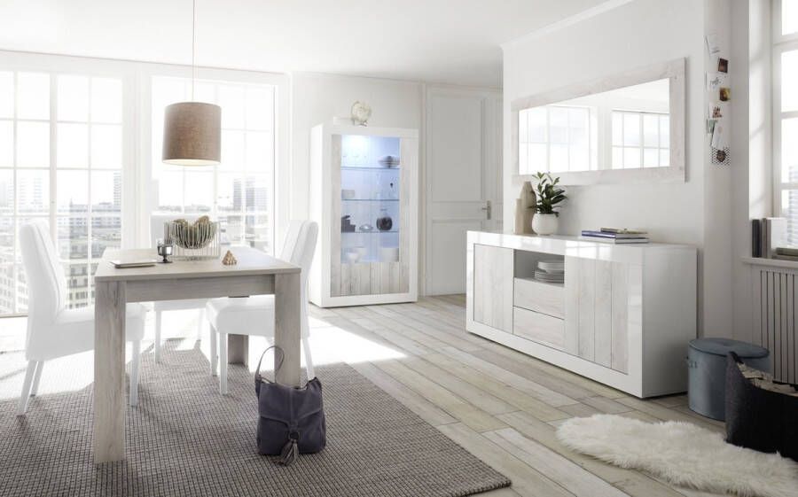 Benvenuto Design Urbino Vitrinekast Wit Eiken