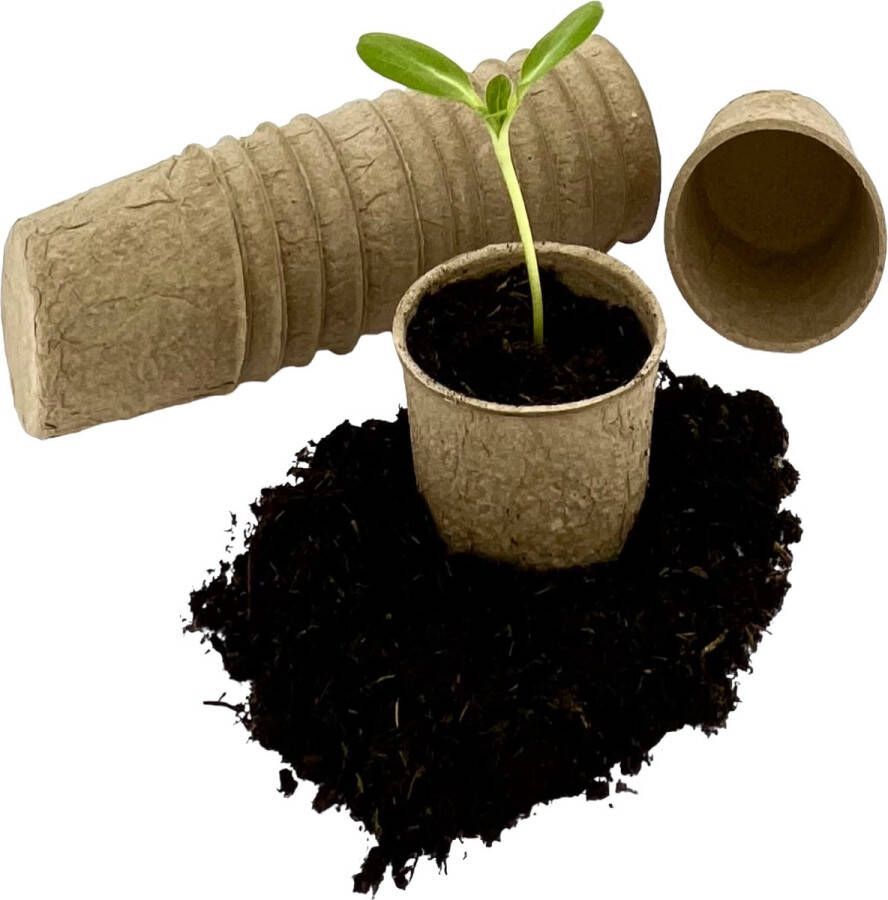 Benza 900 x Biologisch Afbreekbare Zaadpotjes Stekpotjes Kweekpotjes Ø 7 cm x H 5 cm