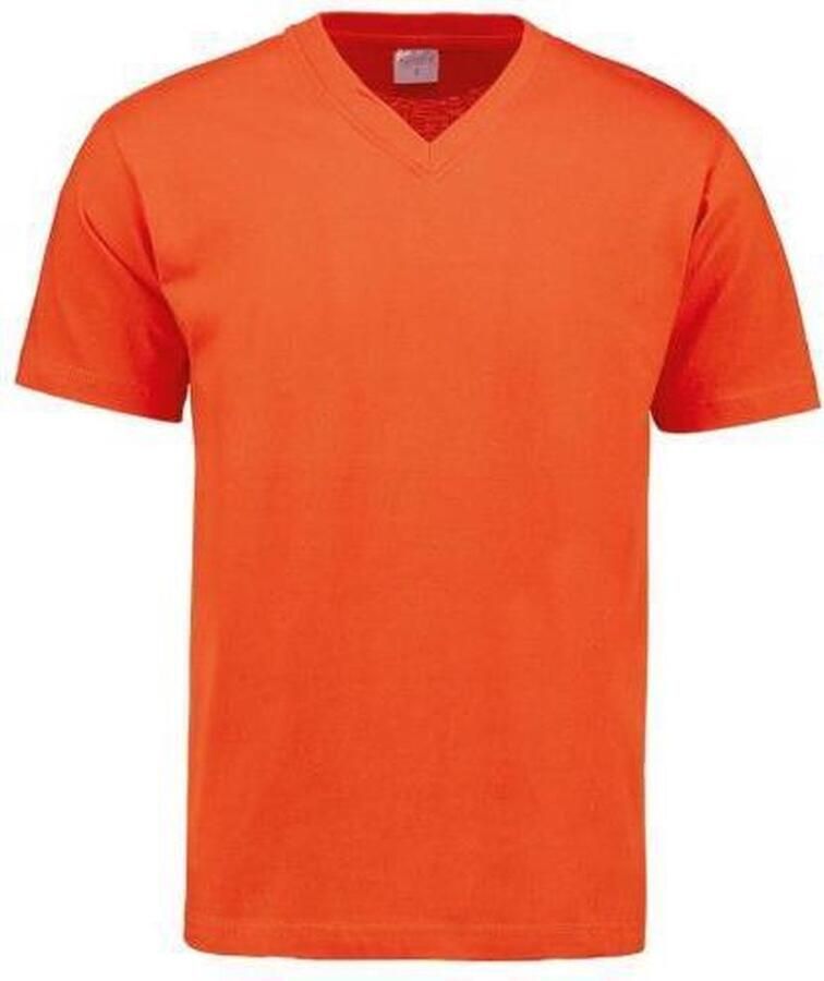 Benza EK WK Voetbal oranje T-shirt met V-hals maat XL