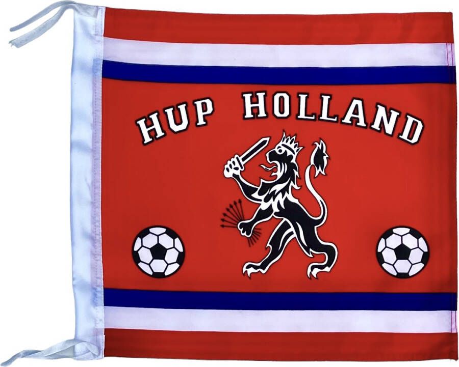 Benza Bootvlag Hup Holland Oranje vlag met Leeuw 40 x 40 cm EK WK Voetbalvlag voetbal