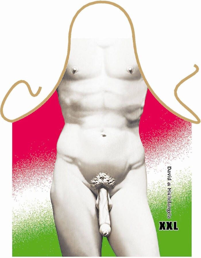 Benza David Michelangelo XXL Sexy Grappig Leuk Kookschort Keukenschort