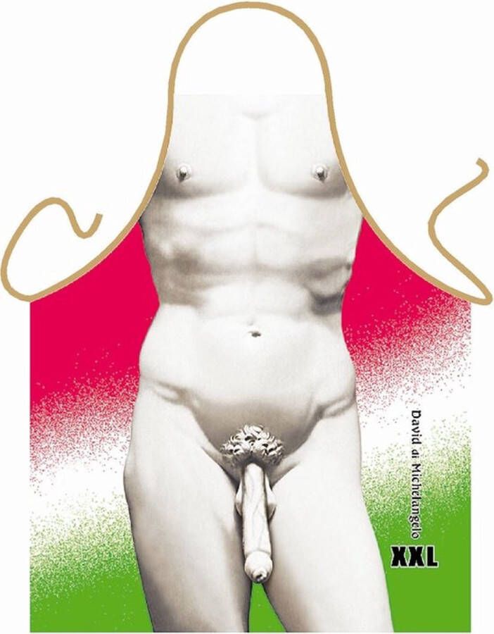 Benza David Michelangelo XXL Sexy Grappig Leuk Kookschort Keukenschort