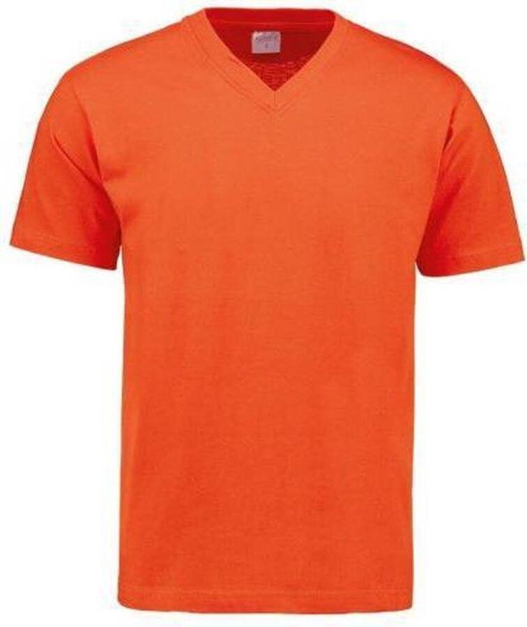 Benza EK WK Voetbal oranje T-shirt met V-hals maat S