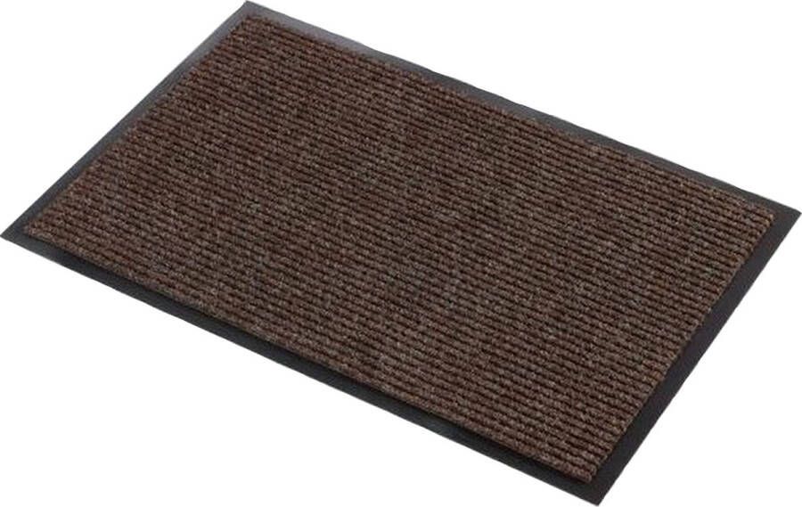 Benza Grote Naaldvilt Droogloop Deurmat 150 x 80 cm Bruin Zwart