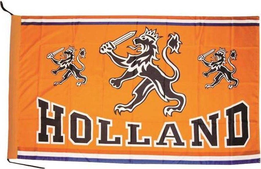 Benza Holland Oranje vlag met Leeuw 100 x 70 cm EK WK Voetbalvlag voetbal
