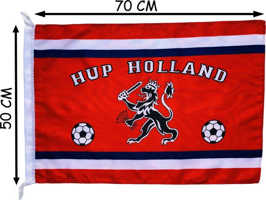 Benza Holland Oranje vlag met Leeuw 70 x 50 cm EK WK Voetbalvlag voetbal