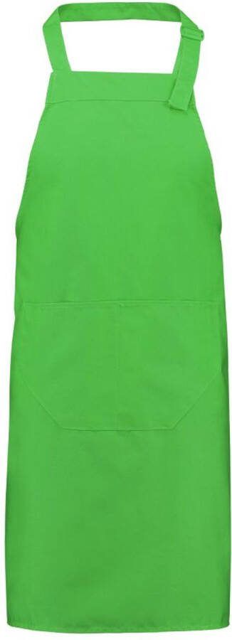 Benza Mijncadeautje Keukenschort Royal Chef lichtgroen blanco polyester katoen (75 x 85 cm)