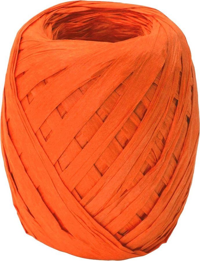 Benza Papier Raffia 10mm x 30 mtr Oranje 10 Rollen