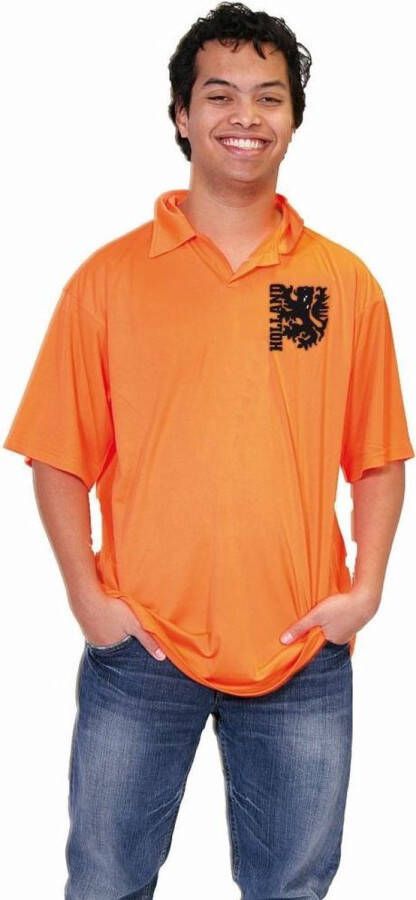 Benza Poloshirt Oranje Voetbal (maat M)
