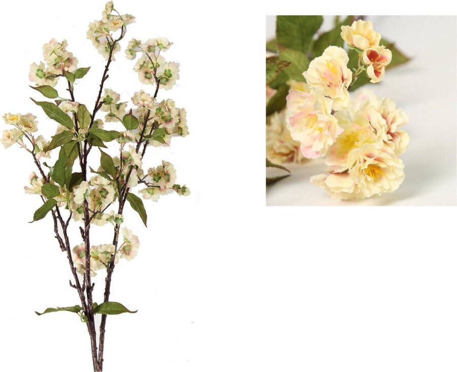 Benza Prunus kunstbloemen kunsttak XXL Gemixte Kleuren 130 cm