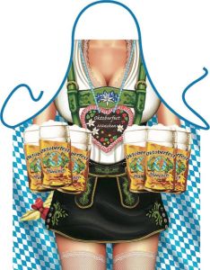 Benza Oktoberfest Frau Grappig Leuk Tirol Tiroler Schort Keukenschort
