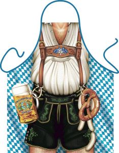 Benza Oktoberfest Mann Grappig Leuk Tirol Tiroler Schort Keukenschort