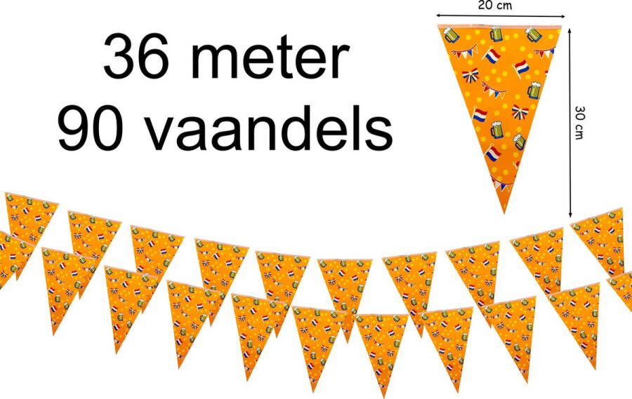 Oktoberfest Vlaggenlijn Oranje Voetbal EK WK Koningsdag Bierpul -36 meter