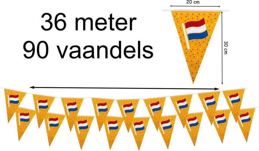 Oktoberfest Vlaggenlijn Oranje Voetbal EK WK Koningsdag Nederlandse vlag -36 meter