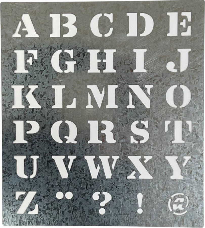 Benza Zinken Verfsjabloon stempelsjabloon Letters Alfabet kist letters 40 x 36 cm