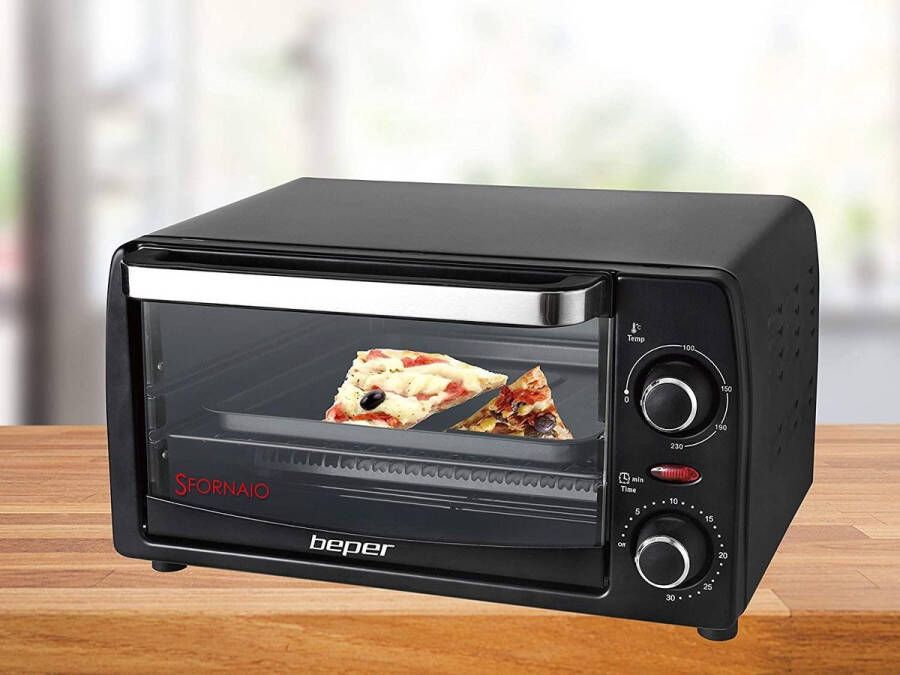 Beper 90.882- Elektrische Oven- Zwart (energieklasse B) 12 liter