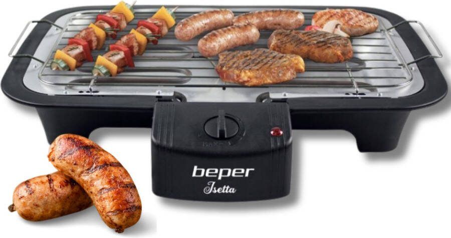 Beper BT.410- elektrische barbecue grill- rookvrij koken -2000 watt